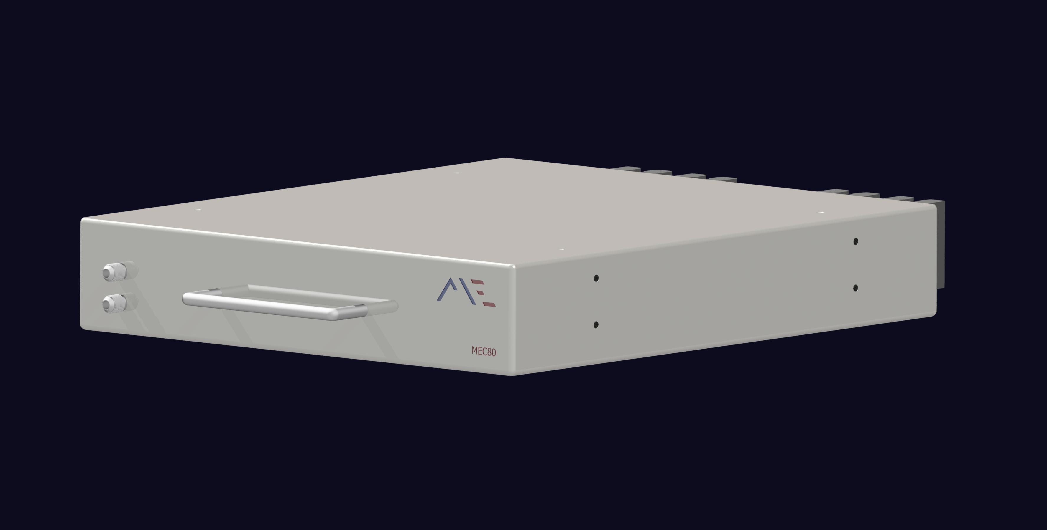 Maskinel MEC80-konvertermodul, en 2U 19 tommer rackenhed
